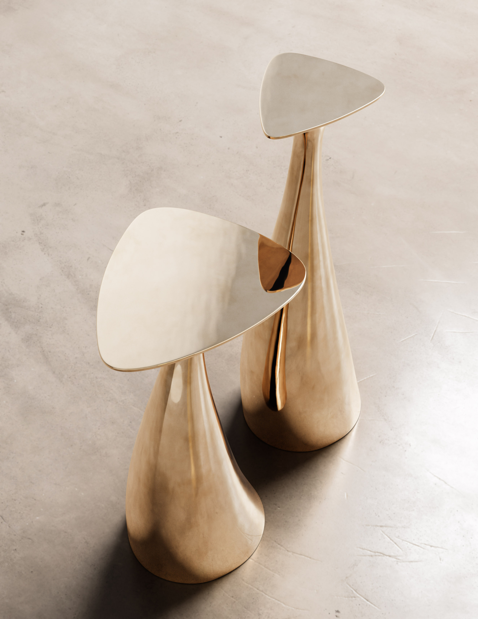 STUDIOTWENTYSEVEN • EMPEROR SIDE TABLE 24 POLISHED BRONZE BY MAURICIO ...