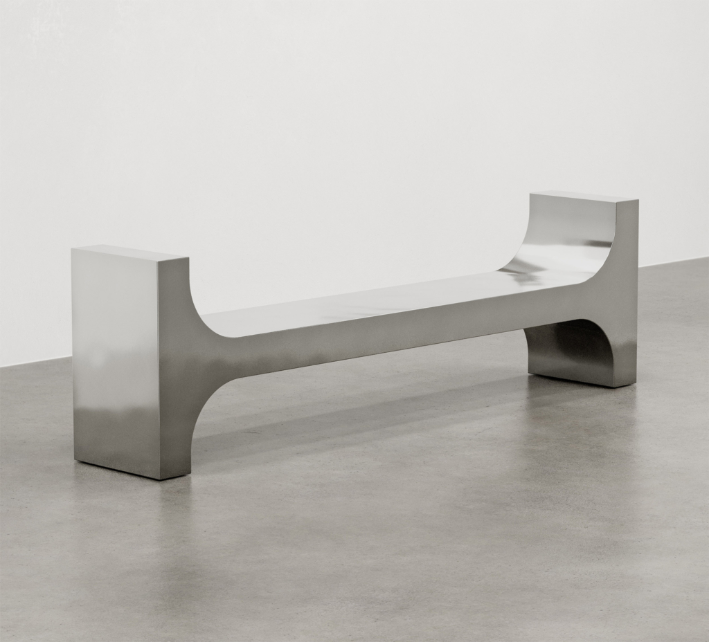 STUDIOTWENTYSEVEN • MONOLITH BENCH STAINLESS STEEL BY BOLDIZAR SENTESKI