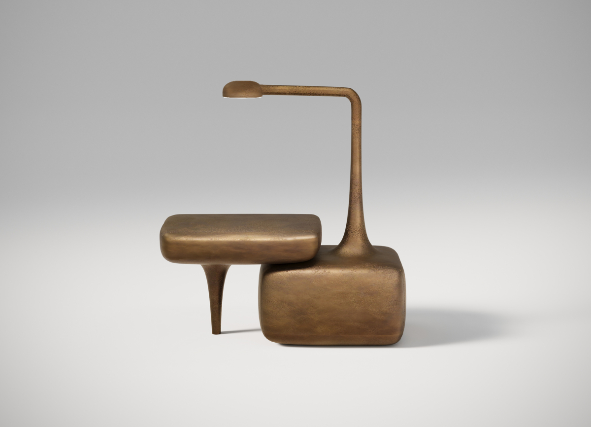 STUDIOTWENTYSEVEN • INFINITY BEDSIDE TABLE 01 BRASS BY EVA SZUMILAS