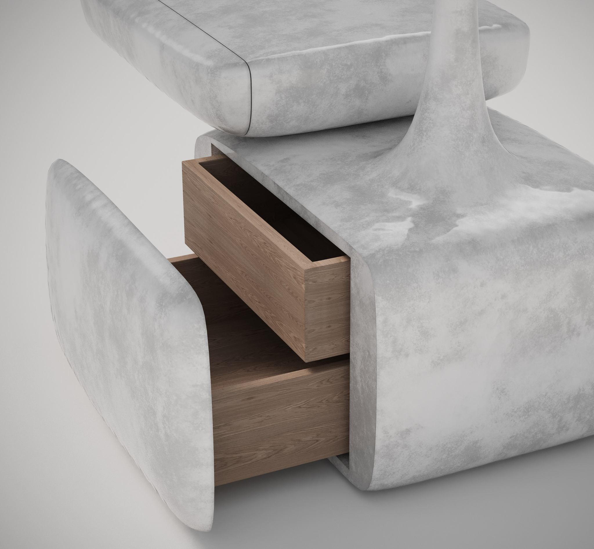STUDIOTWENTYSEVEN • INFINITY BEDSIDE TABLE 01 CONCRETE BY EVA SZUMILAS